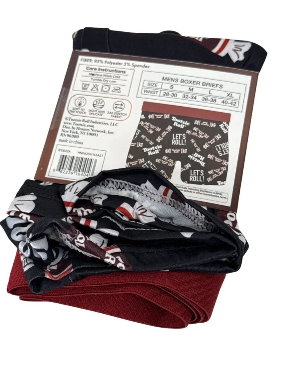 Tootsie Roll Boxer Briefs Men's XL Graphic Candy Novelty Underwear NWT